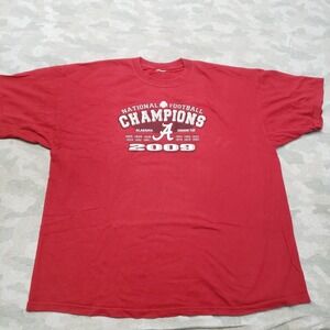 Alabama Crimson Tide Shirt Men's XL Red National Football Champions Short Sleeve